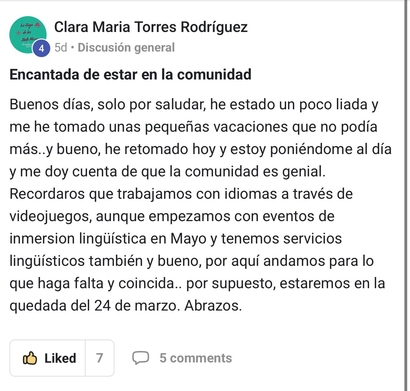 Testimonio Clara Maria Torres Rodríguez