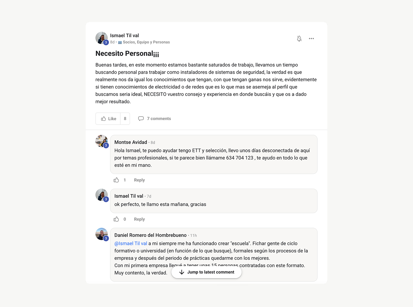 Testimonio Ismael Til val